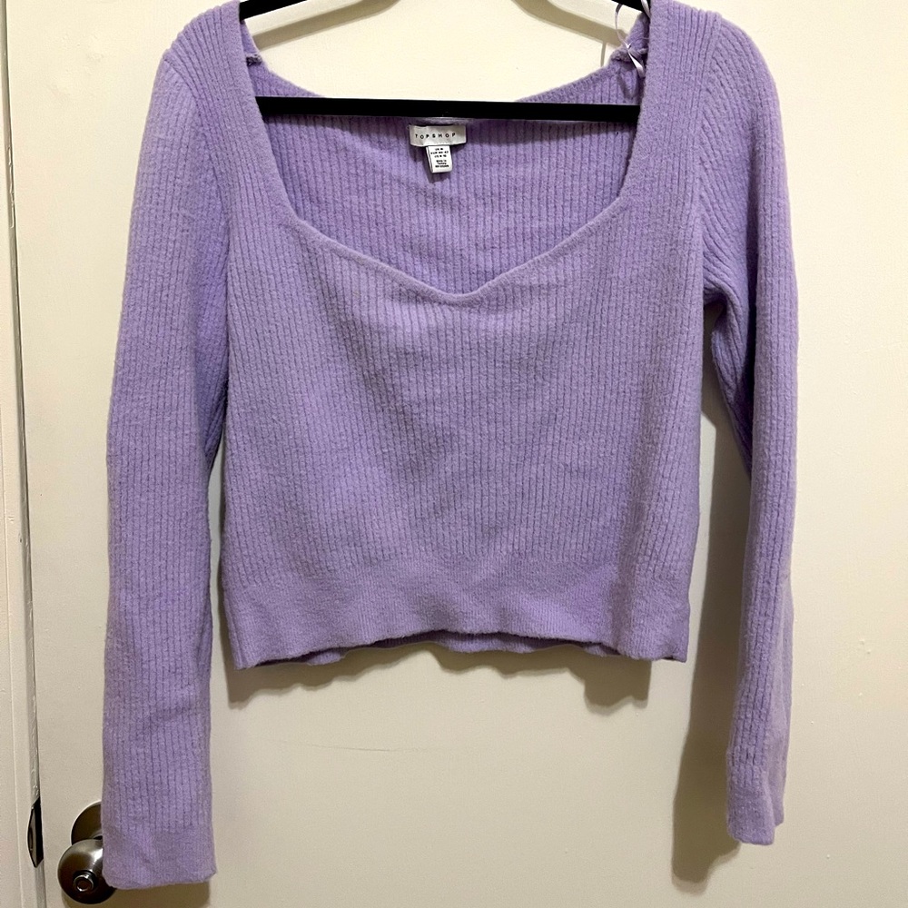 TOPSHOP Lilac sweetheart top